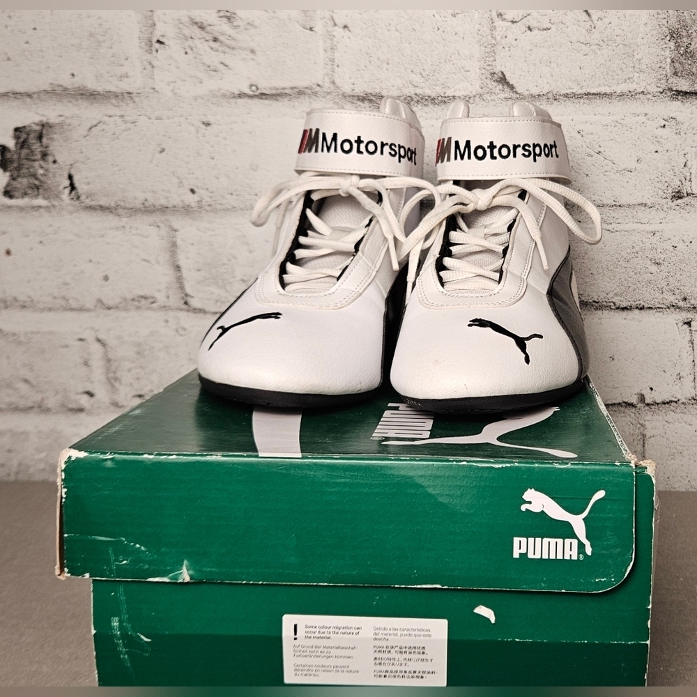 Puma BMW Motorsport Future Cat Mid Driving Shoes Mens 10.5 White - Picture 11 of 11